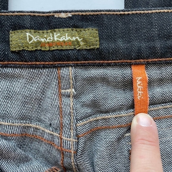 DAVID KAHN Jeans Women's 32 x 32 Nikki Twist Seam Flare Dark Wash Flap Pockets - Picture 9 of 10